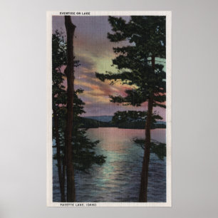 Affiches Payette Lake, ID - Evintide sur la scène du lac