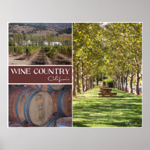 Affiches Pays des vins, Californie