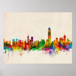 Affiches Paysage aérien de Hong Kong