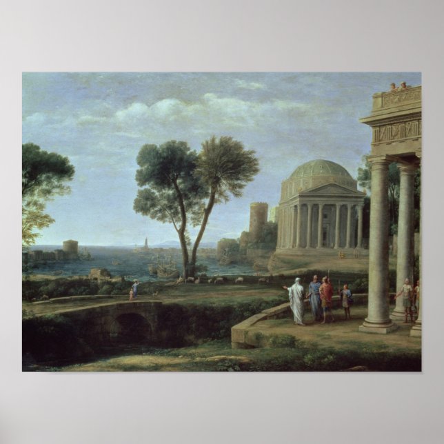 Affiches Paysage avec Aeneas à Delos, 1672 (Devant)