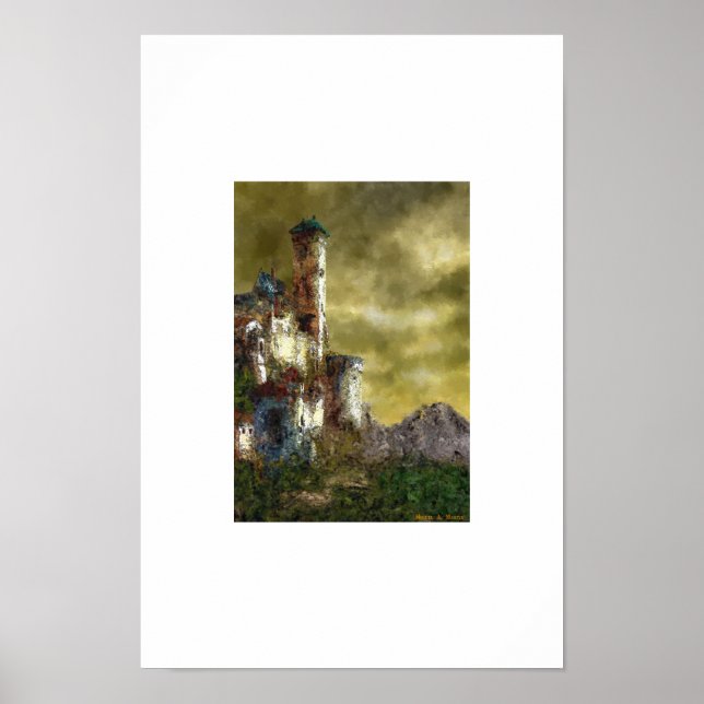 Affiches Paysage avec château III (Devant)