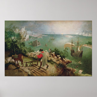 Affiches Paysage avec la chute d'Icarus, c.1555