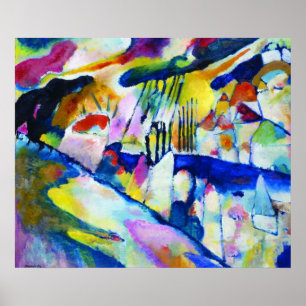 Affiches Paysage avec pluie de Wassily Kandinsky