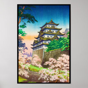 Affiches Paysage de hanga de tibia de château de Tsuchiya