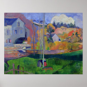 Affiches Paysage de Paul Gauguin   la Bretagne : le moulin