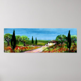 AFFICHES PAYSAGE DE TOSCANE