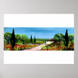 AFFICHES PAYSAGE DE TOSCANE