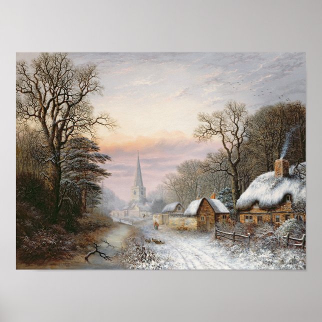 Affiches Paysage d'hiver, 1869 (Devant)