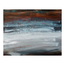 Paysage foncé Acrylique Abstraite sur toile