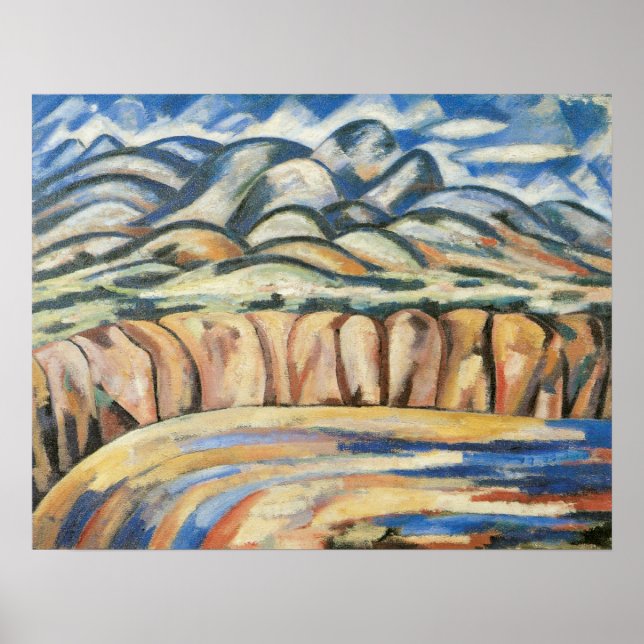 Affiches Paysage, Nouveau-Mexique par Marsden Hartley, Beau (Devant)
