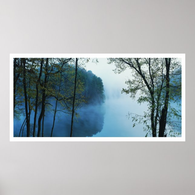 Affiches Paysage panoramique des forêts et des rivières (Devant)