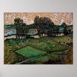 Affiches Paysage, Pont sur l'Oise par Vincent van Gogh