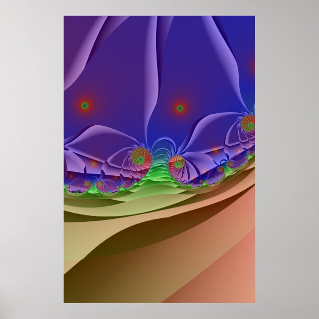 Affiches Paysage roswellien | Arc-en-ciel Fractal Art (Devant)