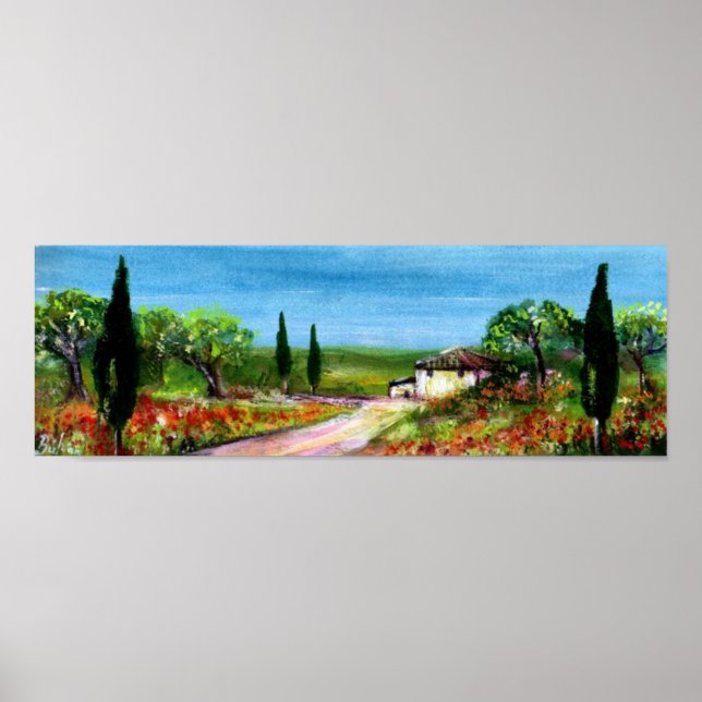 AFFICHES PAYSAGE TOSCANE (Devant)