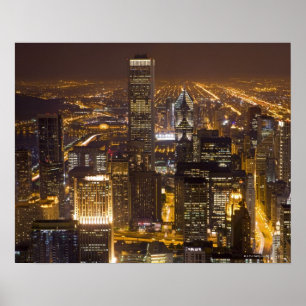 Affiches Paysage urbain de Chicago du centre