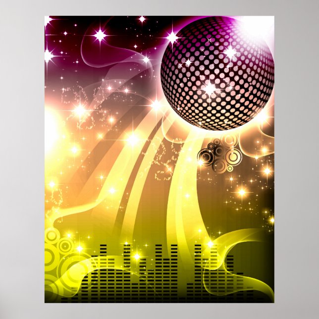 Affiches paysage urbain disco (Devant)