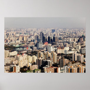 Affiches Paysage urbain élevé de Pékin