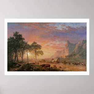 Affiches Paysage vintage, Oregon Trail par Bierstadt