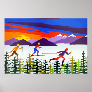Affiches Paysages Ski