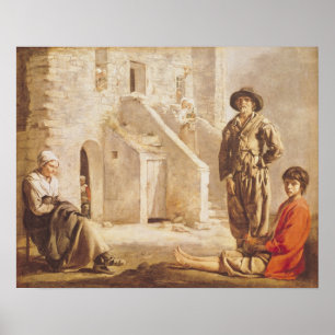 Affiches Paysans devant leur maison, ch. 1641