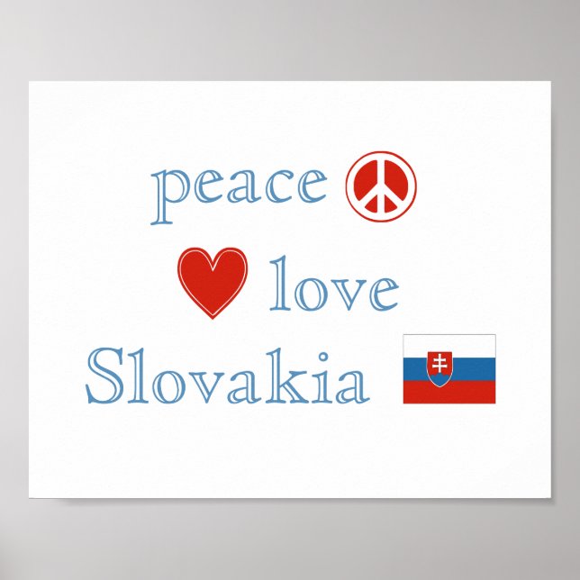 Affiches Peace Love and Slovakia (Devant)