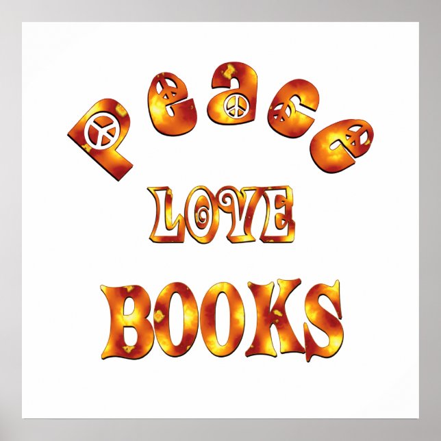 Affiches PEACE LOVE BOOKS - À partir de 11,80 $ (Devant)