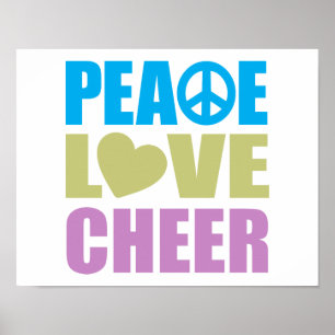 Affiches Peace Love Cheer