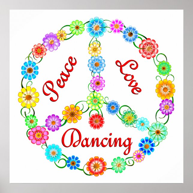 Affiches Peace Love Dancing (Devant)