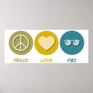 Affiches Peace Love FBI