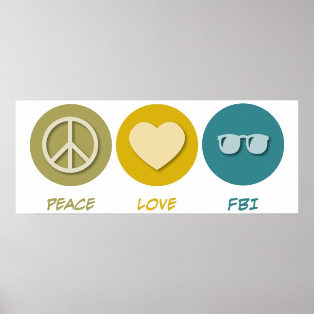 Affiches Peace Love FBI (Devant)