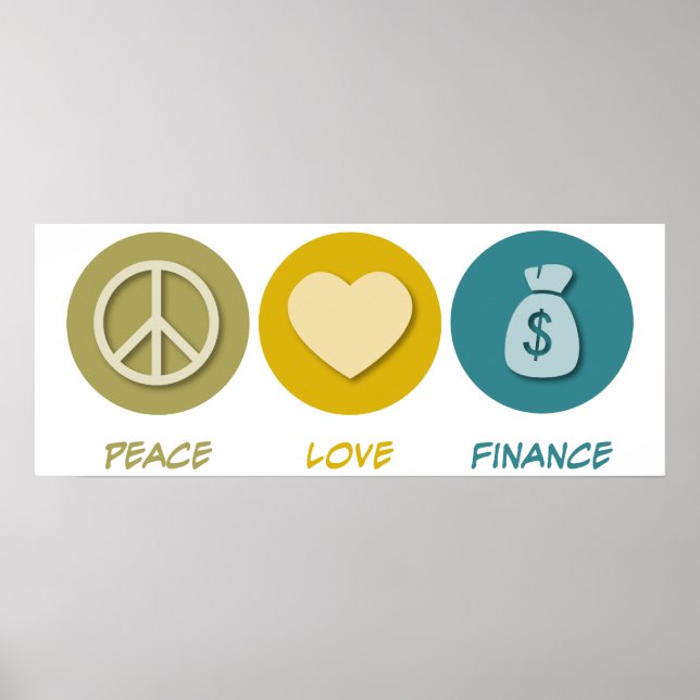 Affiches Peace Love Finance (Devant)