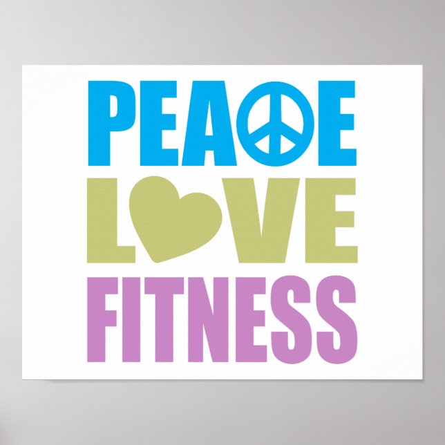 Affiches Peace Love Fitness (Devant)