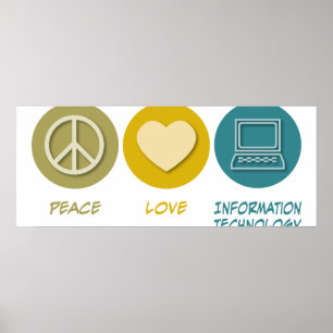Affiches Peace Love Informatique
