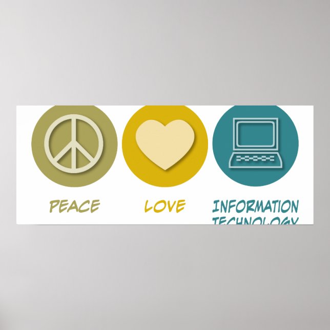 Affiches Peace Love Informatique (Devant)
