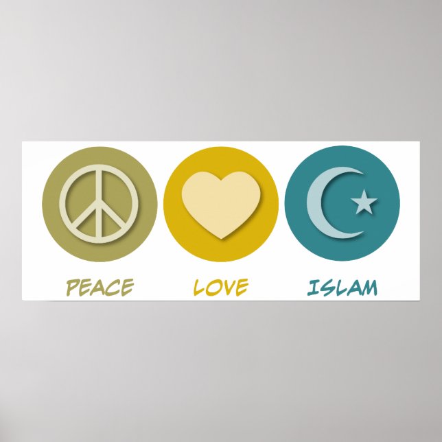 Affiches Peace Love Islam (Devant)
