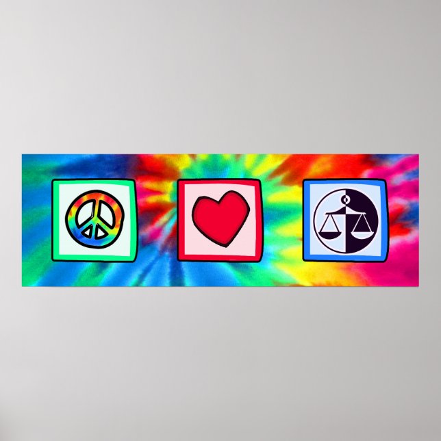 Affiches Peace, Love, Justice (Devant)