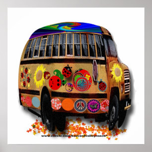 Affiches Peace Love Ladybugs