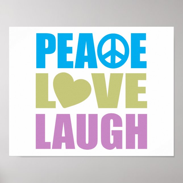 Affiches Peace Love Laugh (Devant)