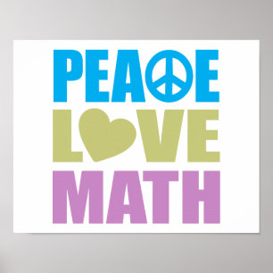 Affiches Peace Love Math