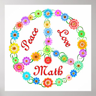 Affiches Peace Love Math