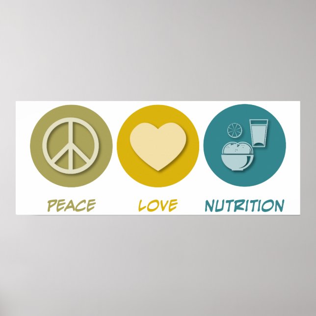 Affiches Peace Love Nutrition (Devant)