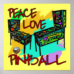 Affiches Peace Love Pinball