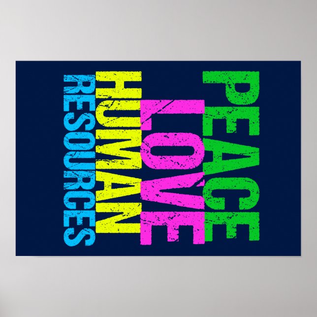 Affiches Peace Love Ressources humaines (Devant)