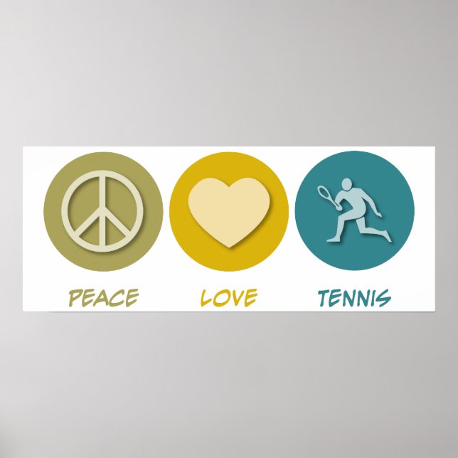 Affiches Peace Love Tennis (Devant)