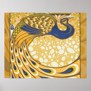 Affiches Peacock Antique Vintage Coloré