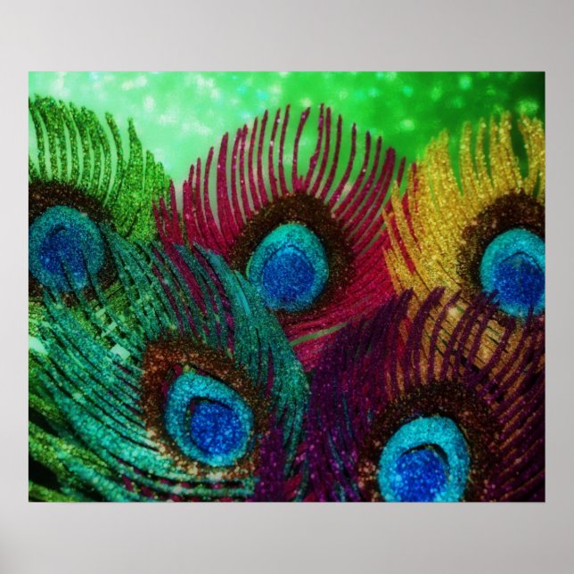 Affiches Peacock coloré (Devant)
