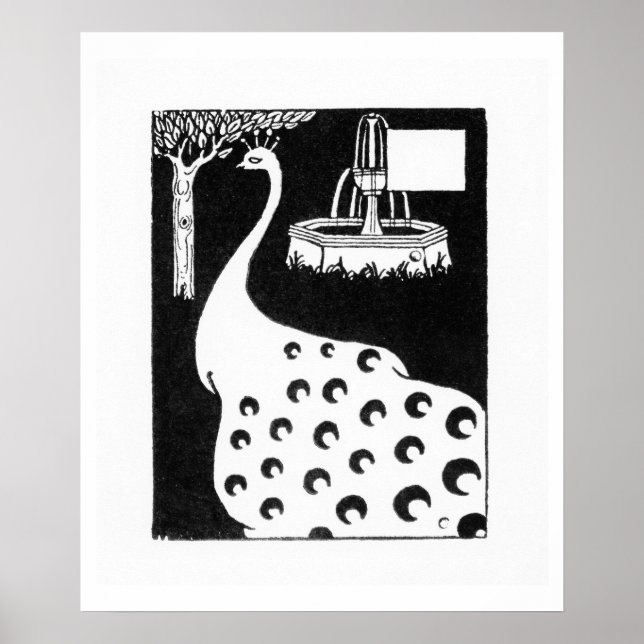 Affiches Peacock motif from Le Mort d'Arthur (litho) (Devant)