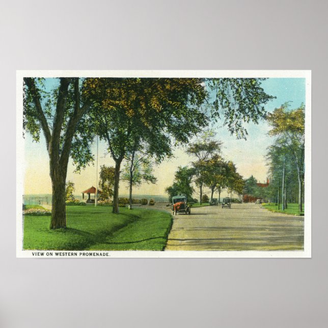 Affiches Peaks Island Vue sur le Knob Citrouille (Devant)