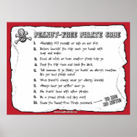 Peanut-Free Pirate Code (Poster)