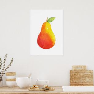 Affiches Pear aquarelle